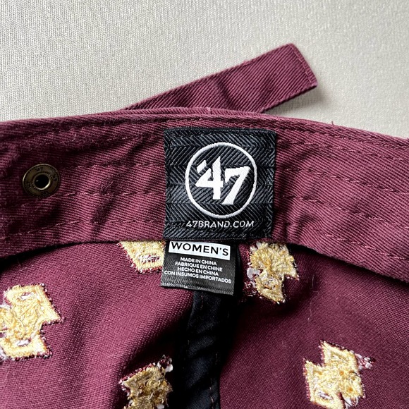 Boston College Hat Cap Strapback Womens Maroon '47 All Over Logo Confetti Eagles - Picture 8 of 8